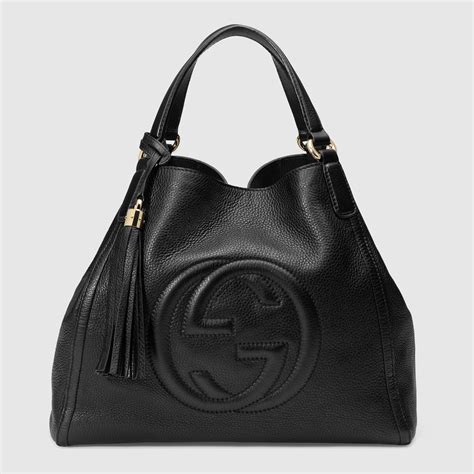 boite gucci|Gucci black leather handbags.